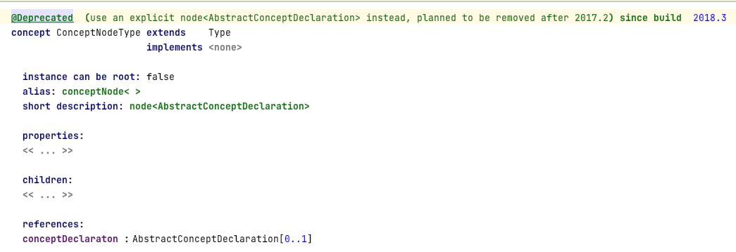DeprecatedNodeAnnotation