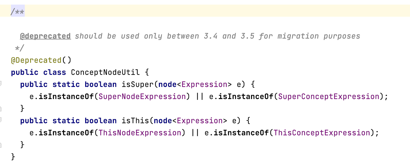 Java Deprecated annotation