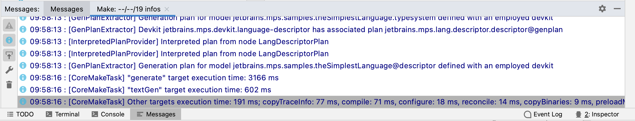 messages view